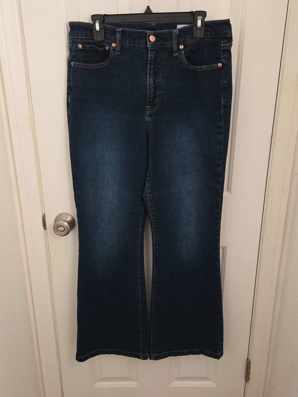 GAP Dark Blue High-Rise Wide-Leg Jeans 32R